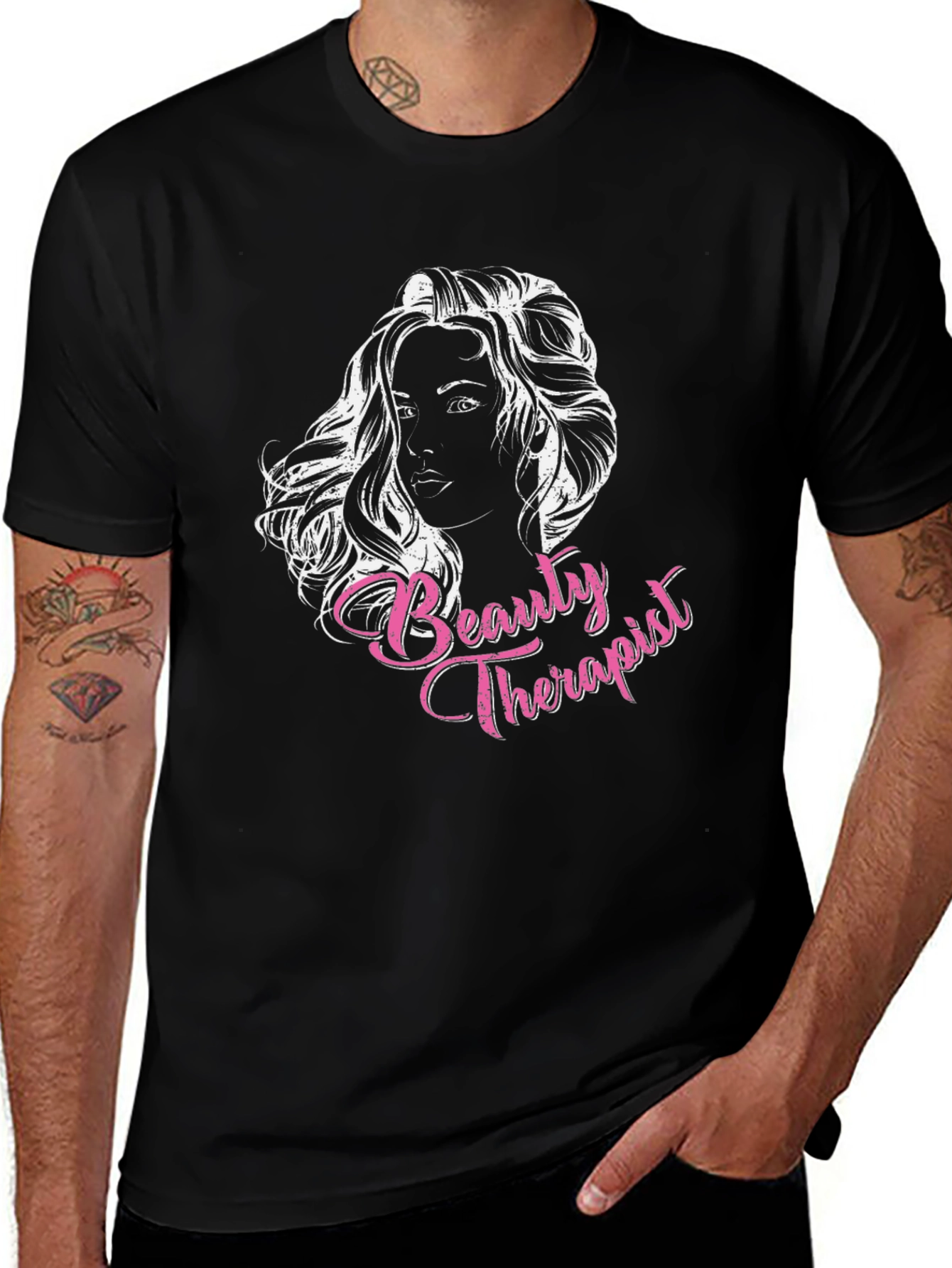 Beauty Therapist Graphic Tee - Black