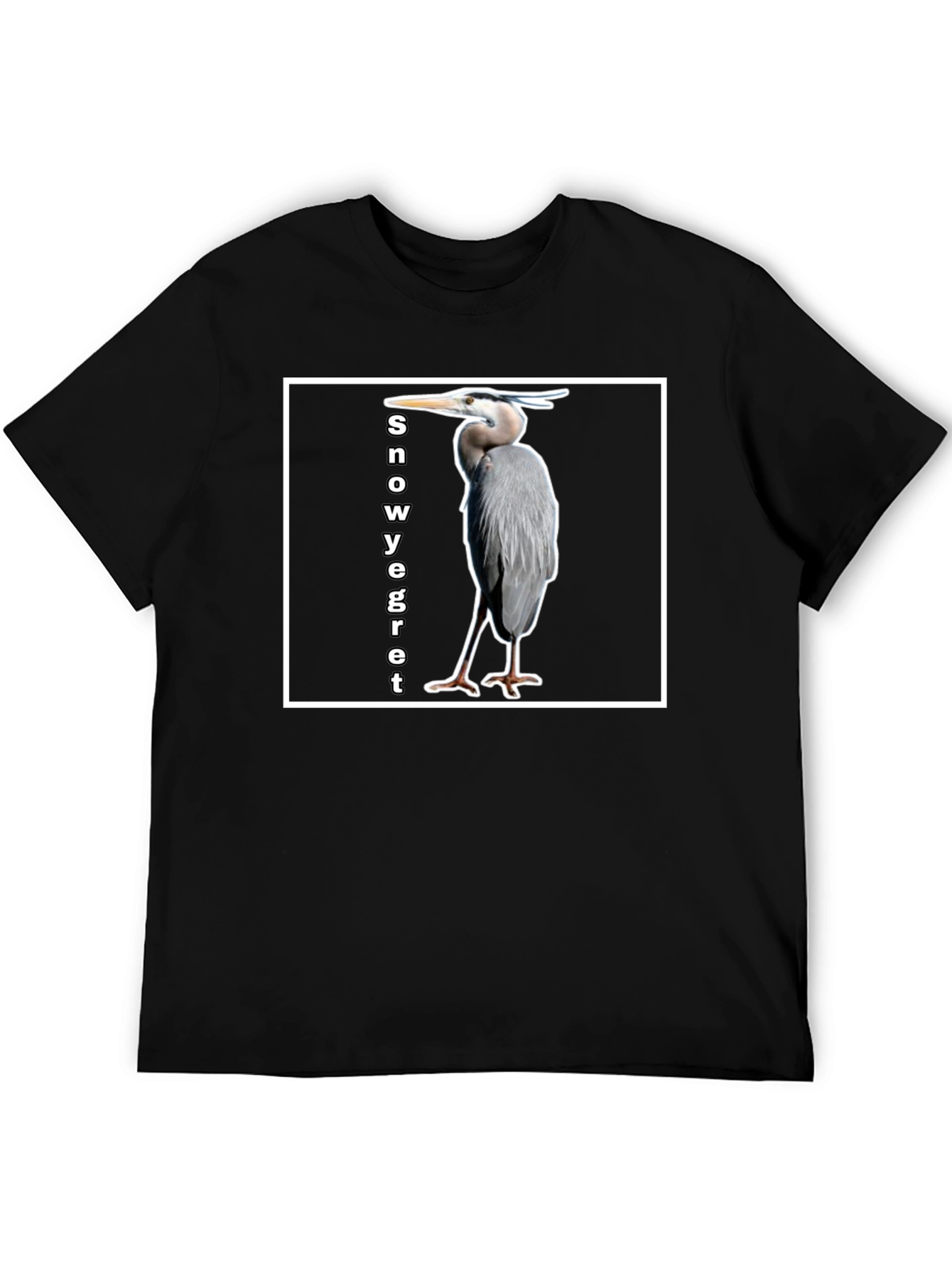 Snowy Egret Bird T-Shirt - Unique Graphic Tee