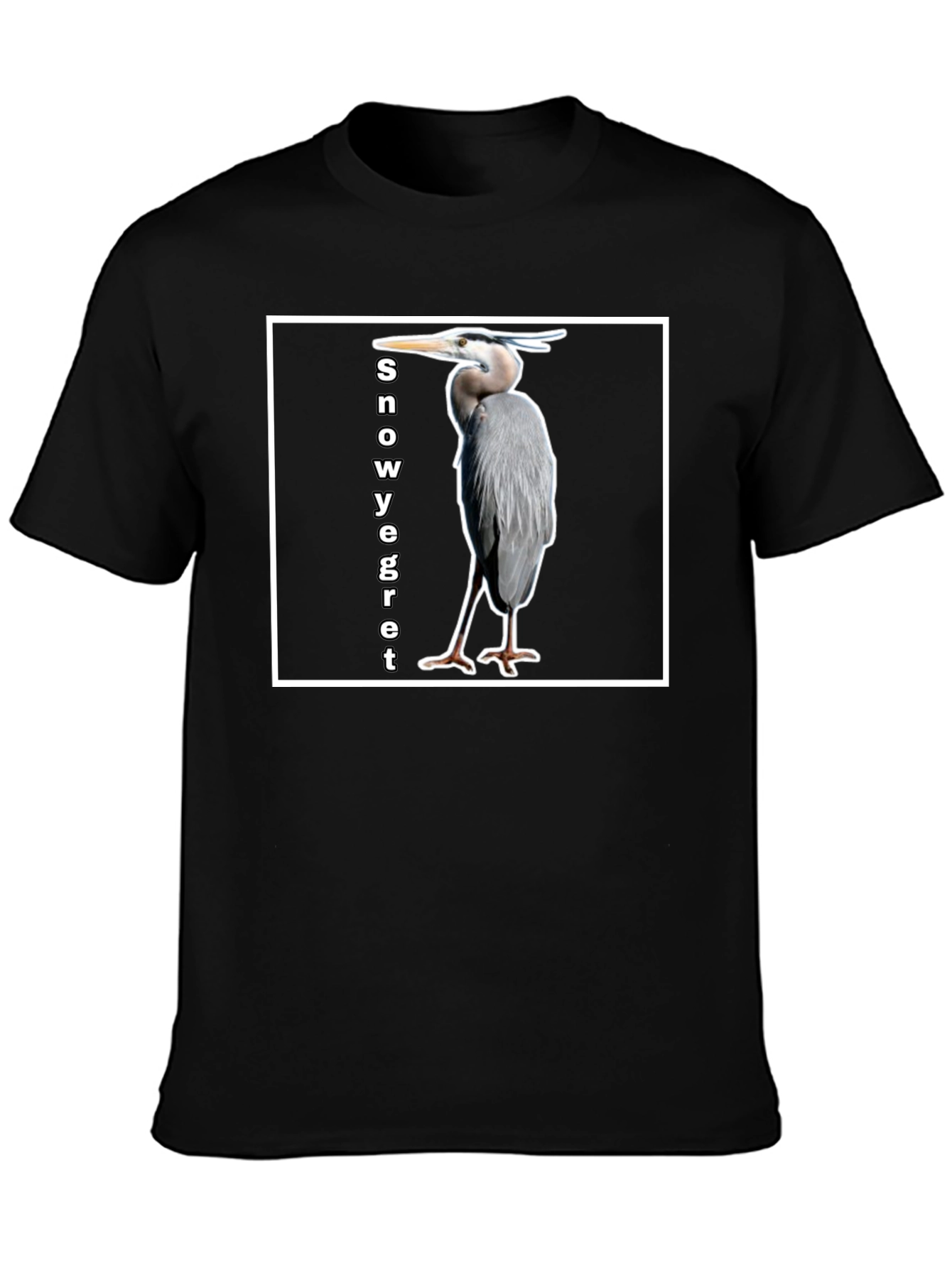 Snowy Egret Bird T-Shirt - Unique Graphic Tee