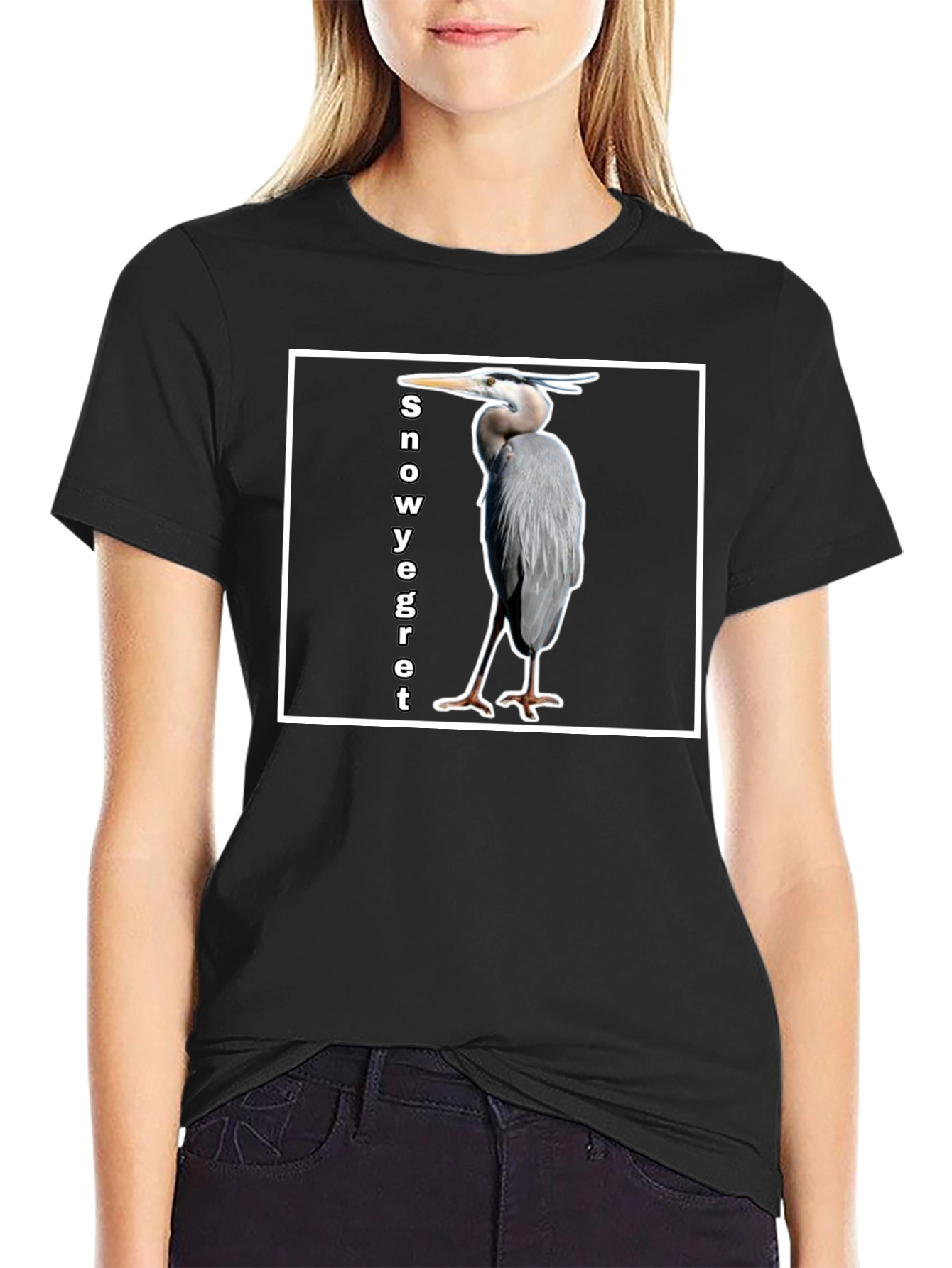 Snowy Egret Bird T-Shirt - Unique Graphic Tee