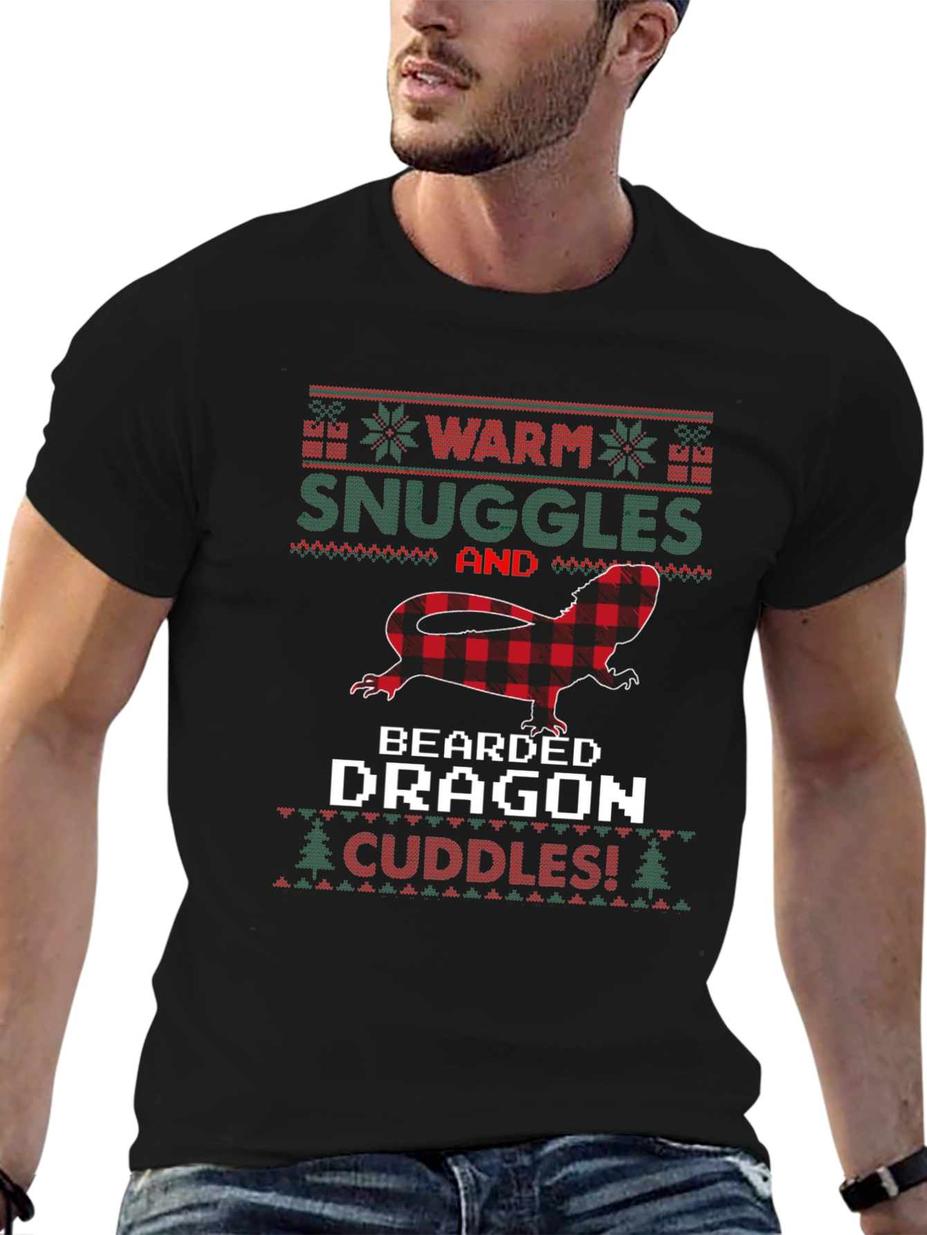 Bearded Dragon Christmas Ugly Sweater T-Shirt