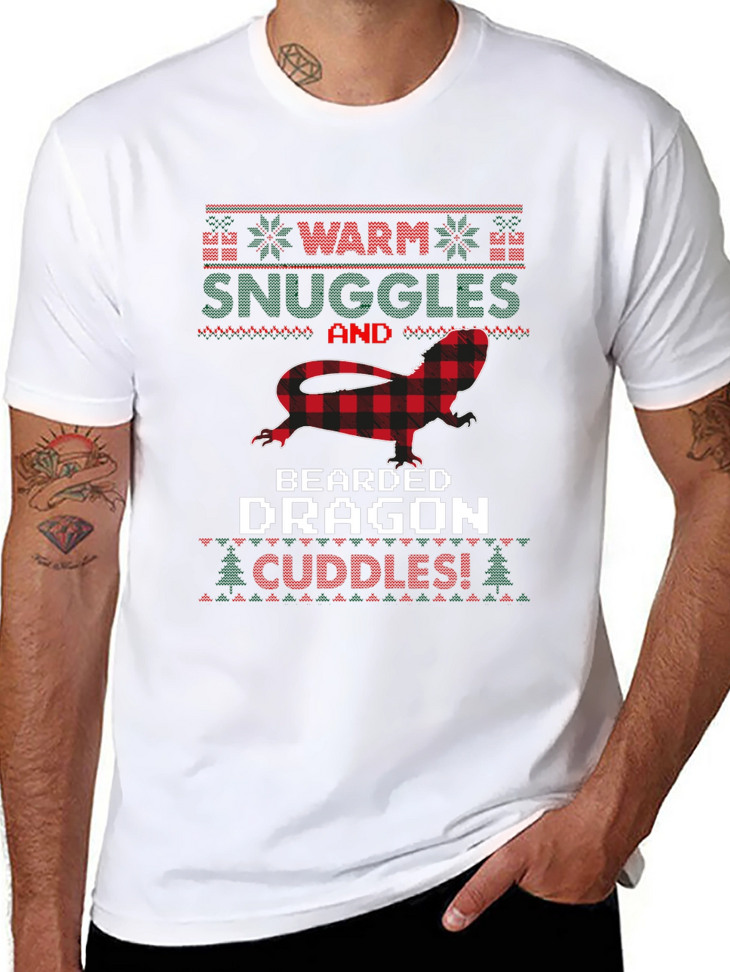 Bearded Dragon Christmas Ugly Sweater T-Shirt