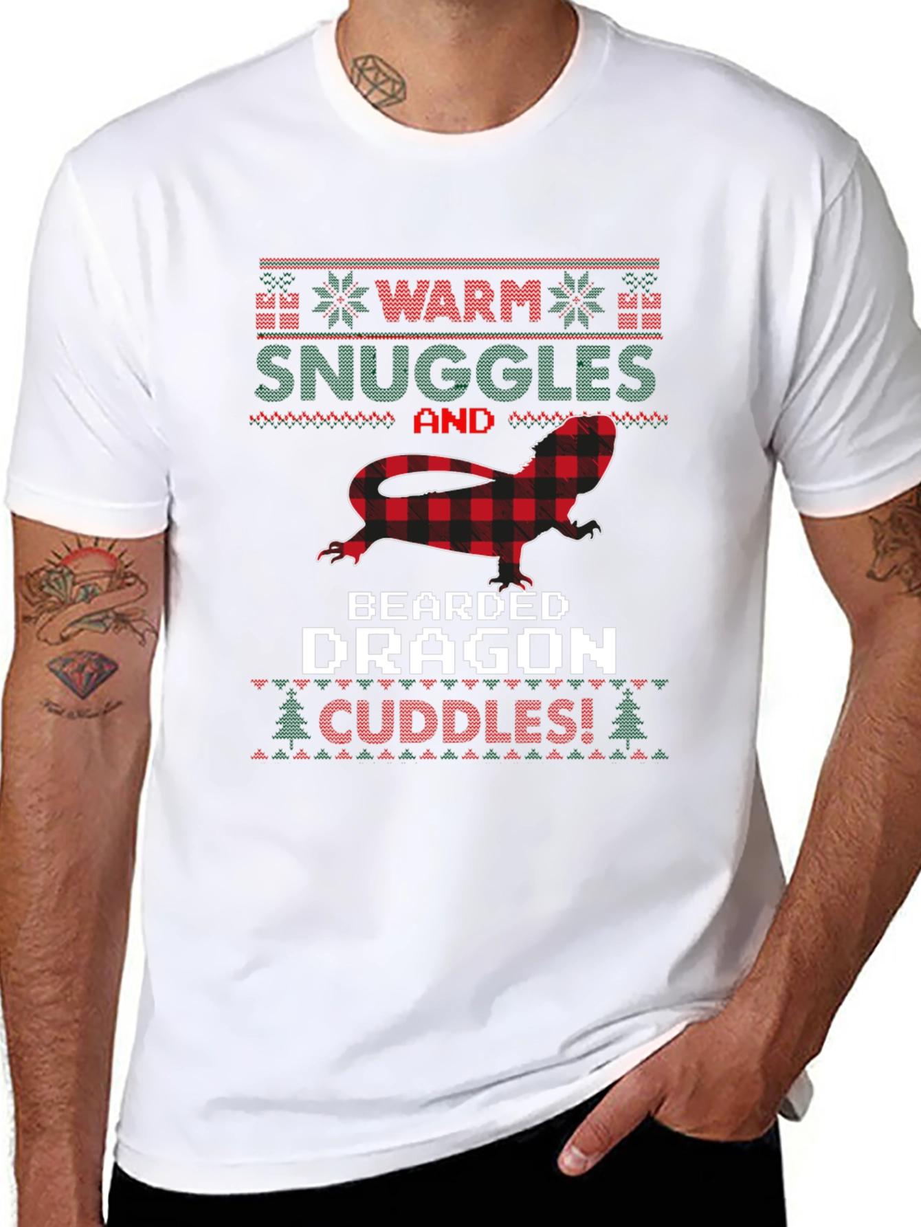 Bearded Dragon Christmas Ugly Sweater T-Shirt