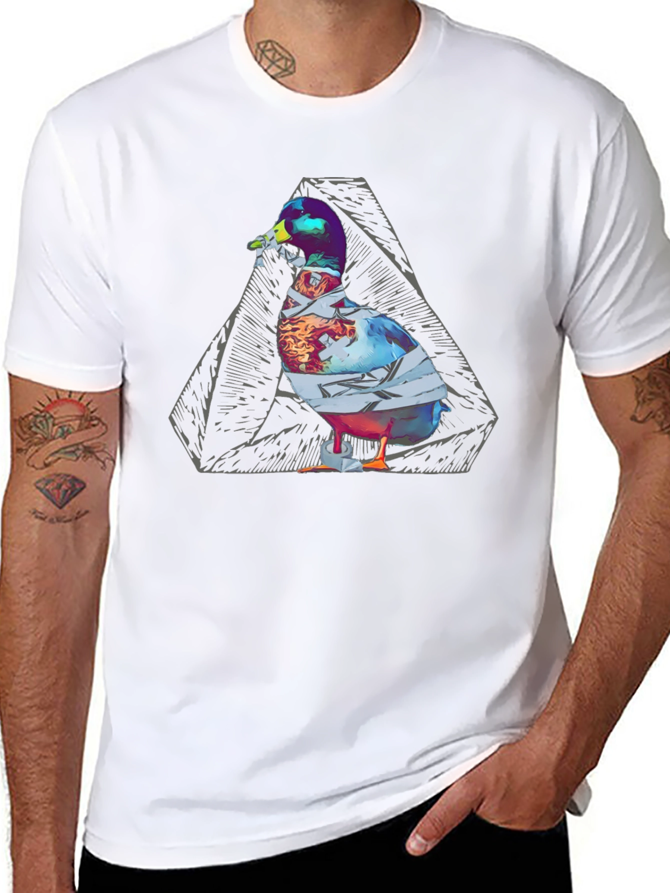 Duck Graphic T-Shirt - Unique Colorful Design