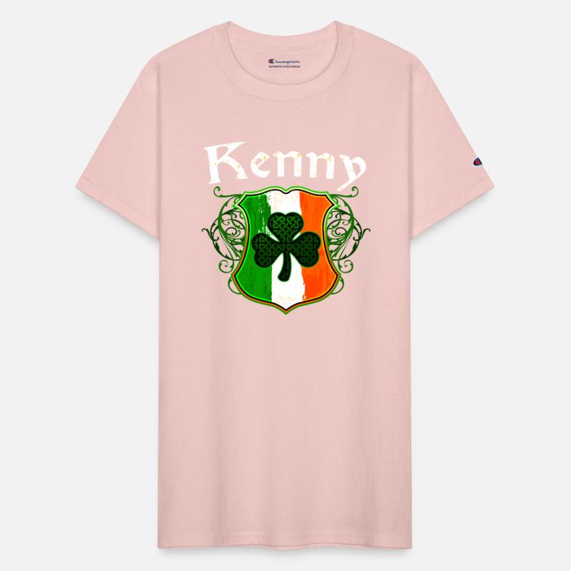 Kenny Irish Surname Ireland Flag Shield Shamrock