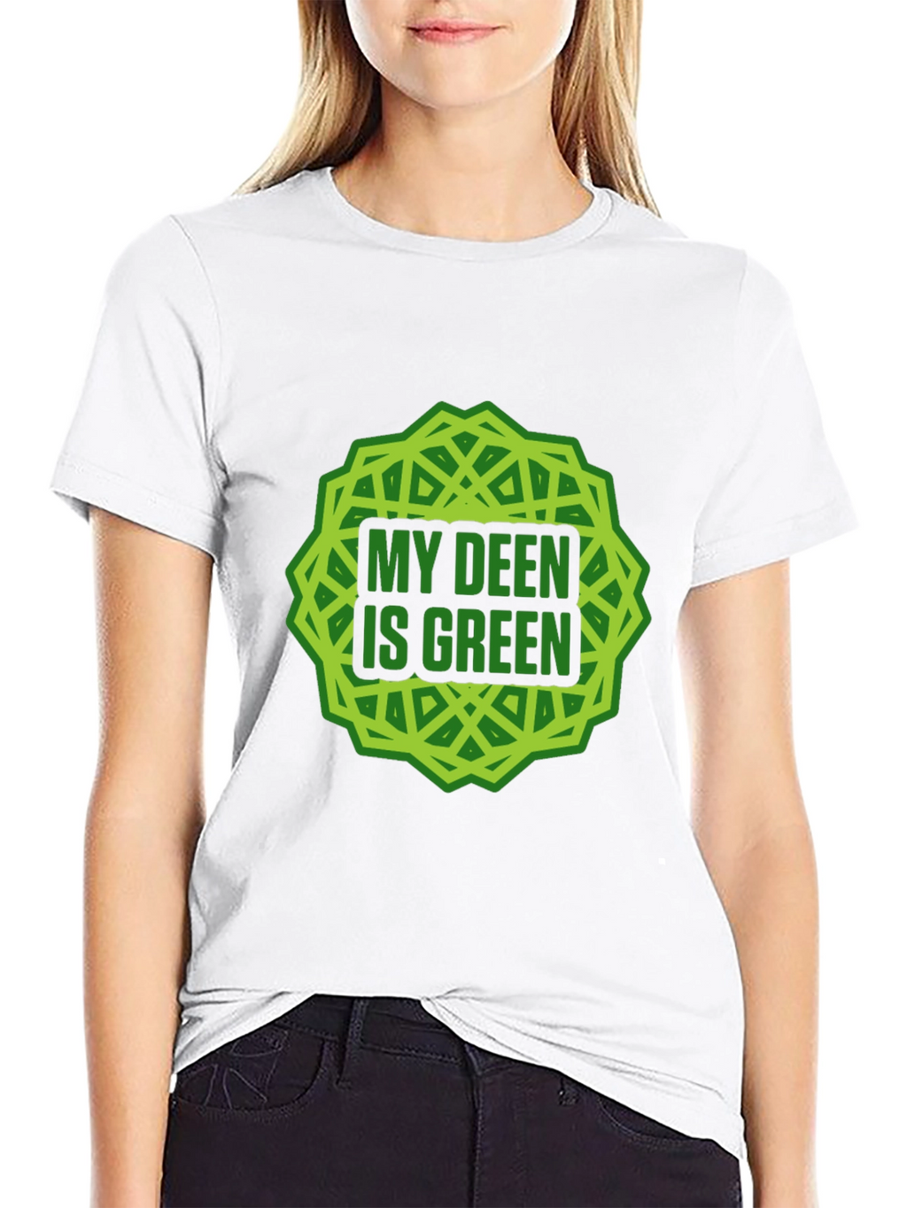 My Deen Is Green T-Shirt Islamic Muslim Tee