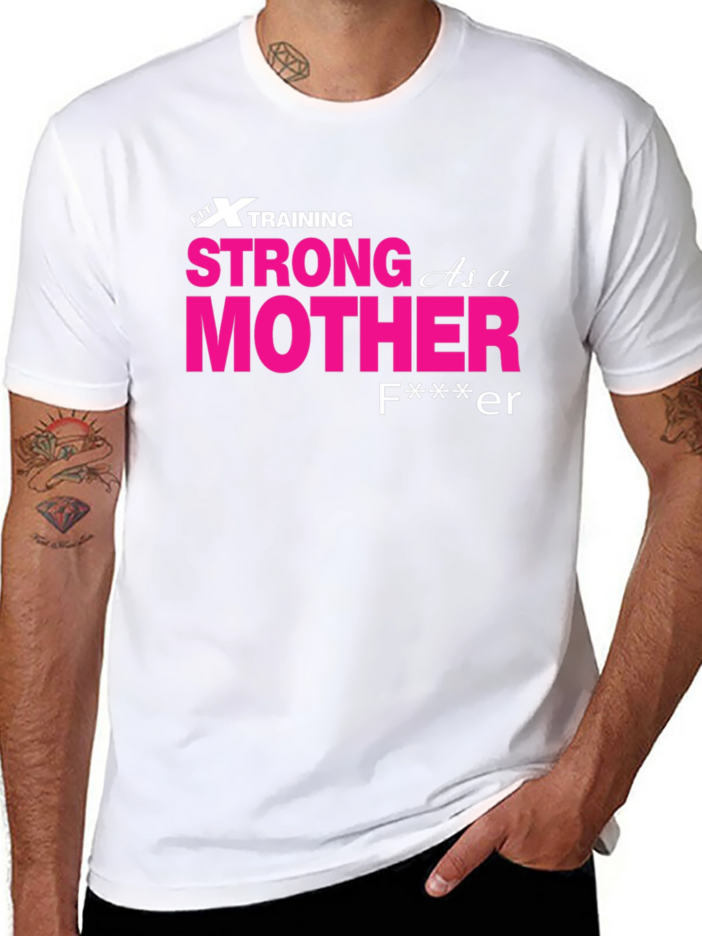 Strong As A Mother T-Shirt - Black Crew Neck