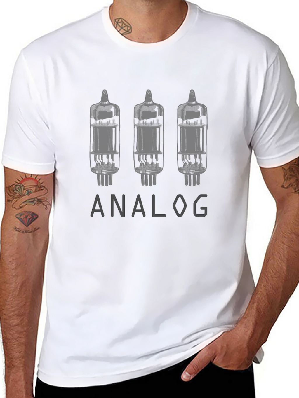 Analog Tube Amplifier Black T-Shirt