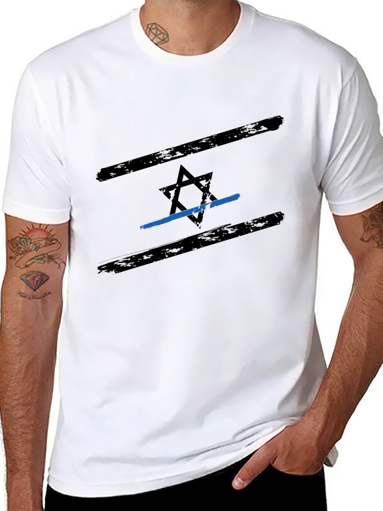 Israel Flag Thin Blue Line T-Shirt