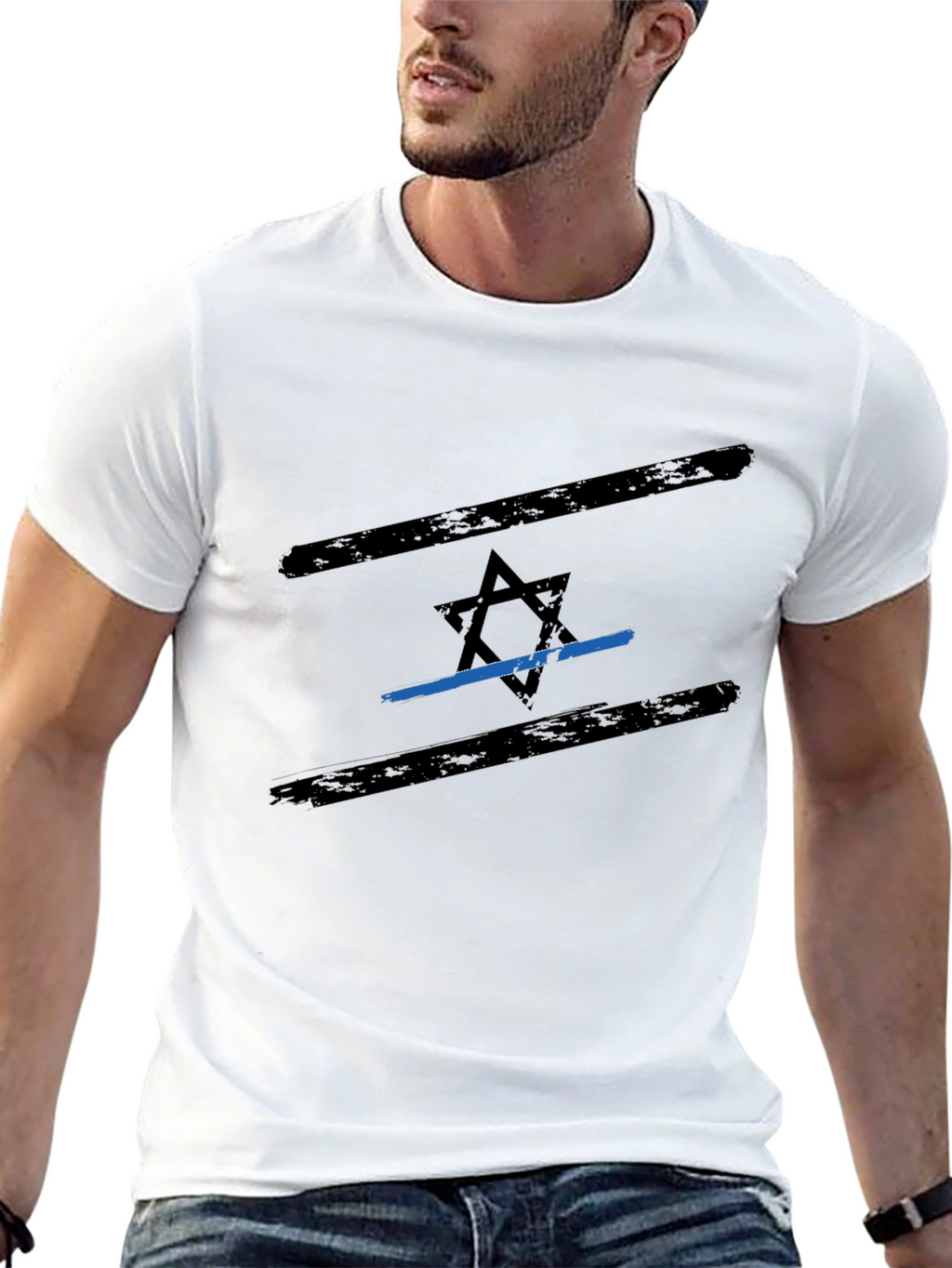 Israel Flag Thin Blue Line T-Shirt