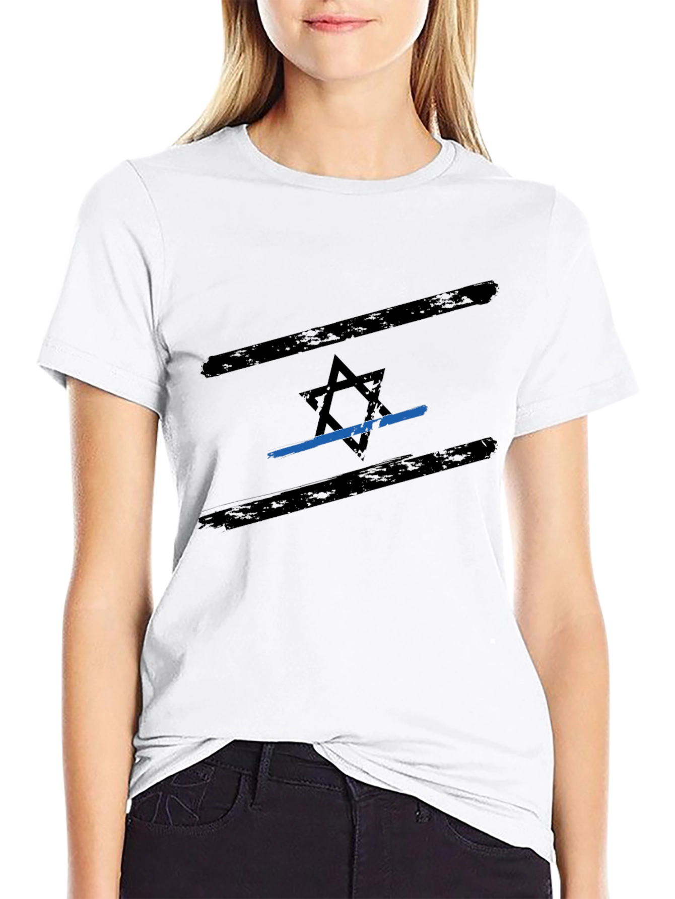 Israel Flag Thin Blue Line T-Shirt