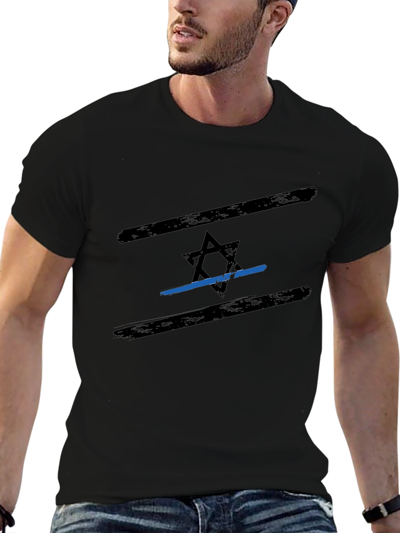 Israel Flag Thin Blue Line T-Shirt