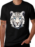 White Tiger Graphic Tee - Cool Animal Design