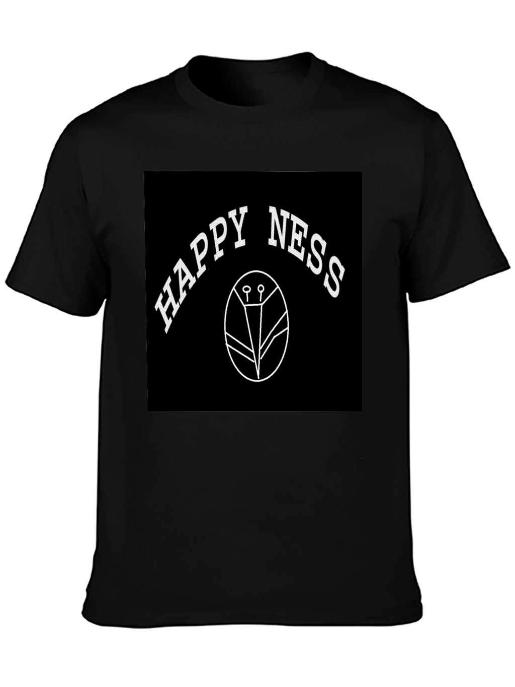 Happiness T-Shirt - Black Graphic Tee