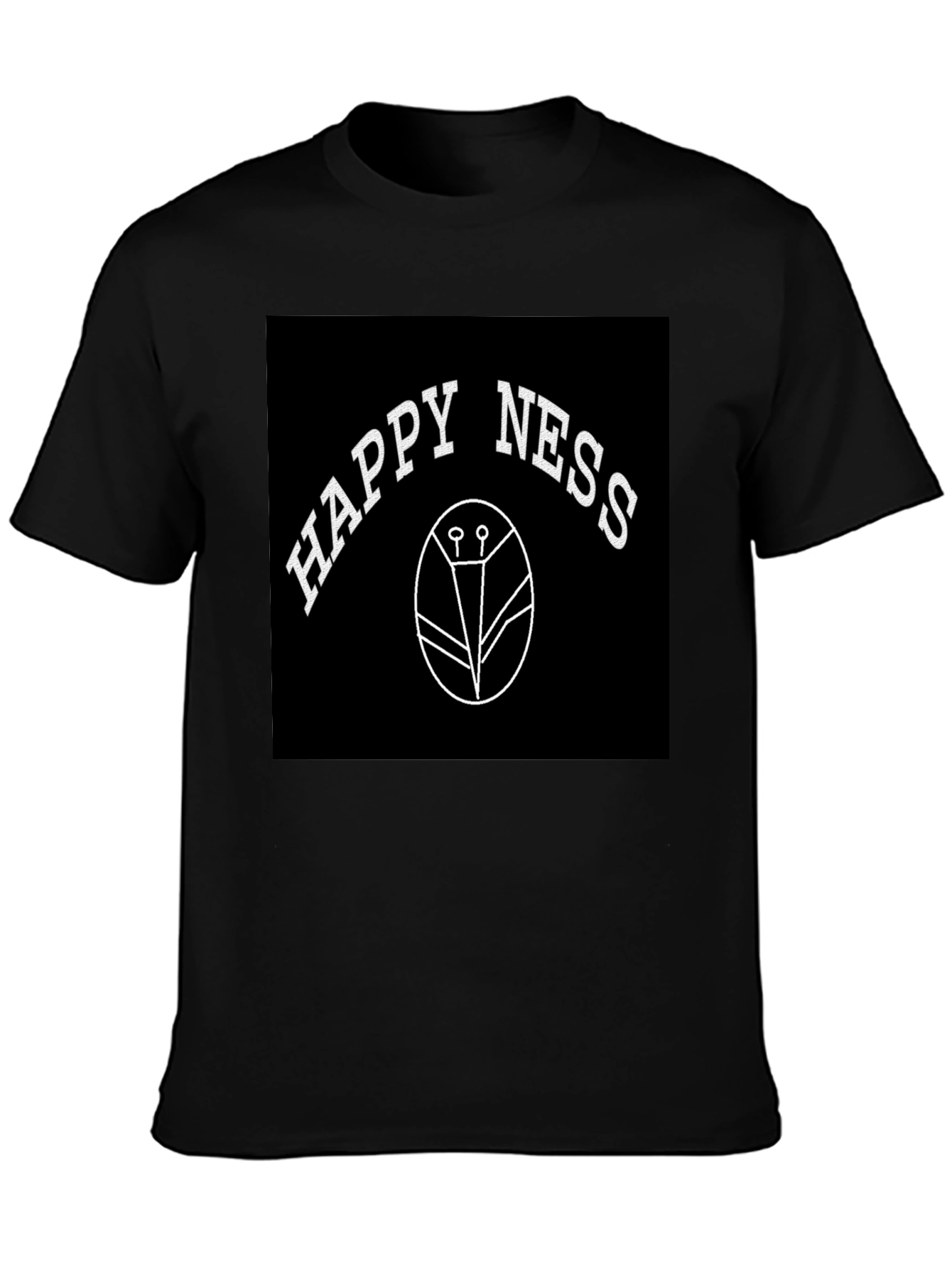 Happiness T-Shirt - Black Graphic Tee
