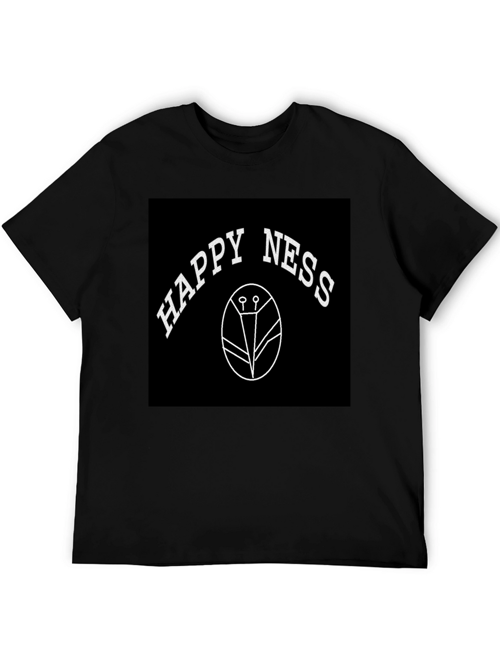 Happiness T-Shirt - Black Graphic Tee