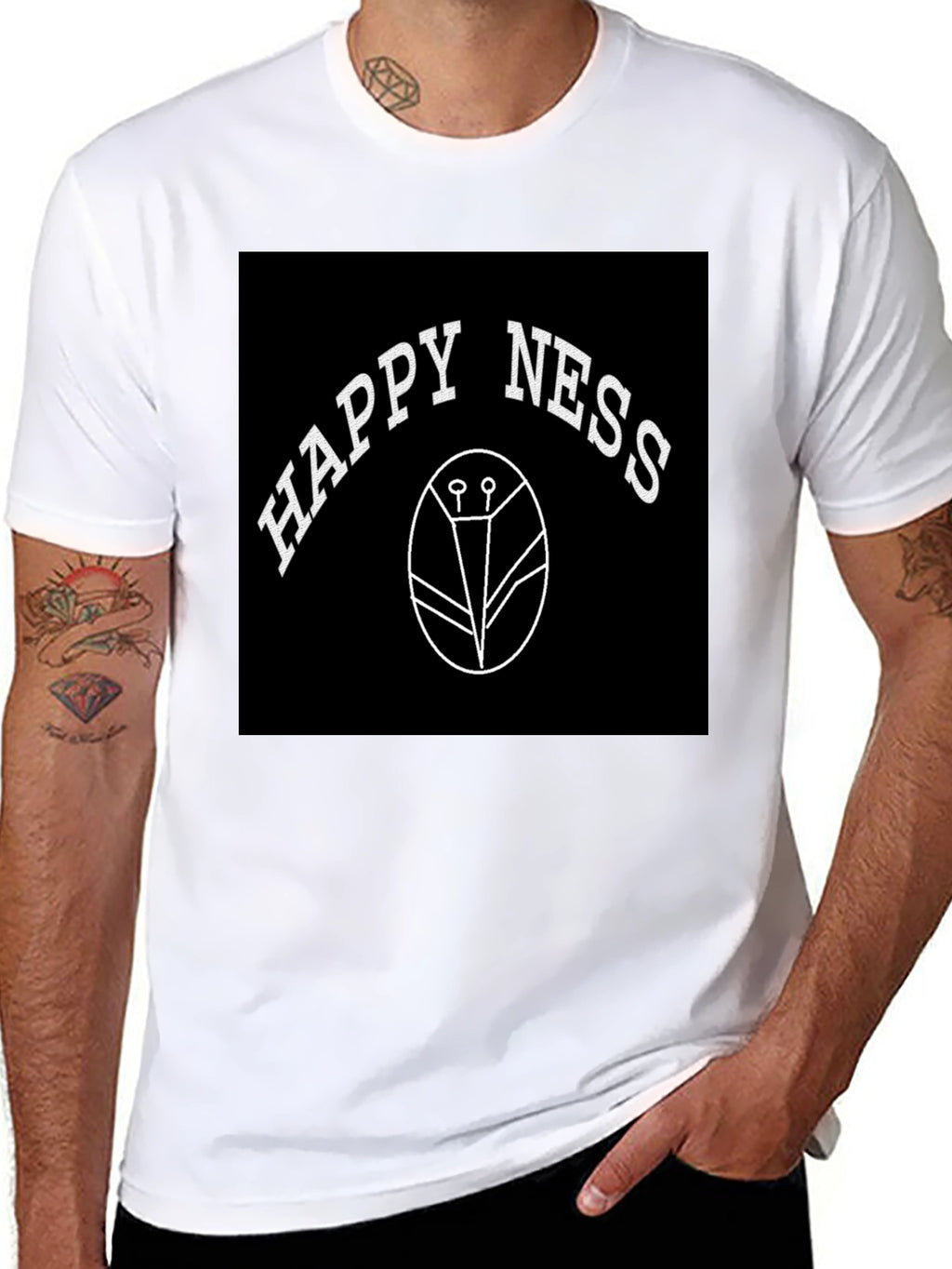 Happiness T-Shirt - Black Graphic Tee