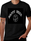 Happiness T-Shirt - Black Graphic Tee