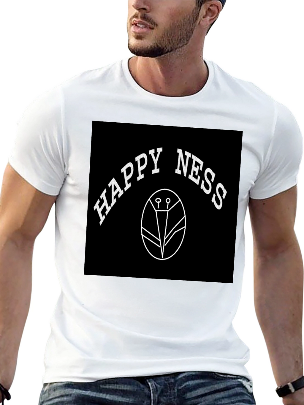 Happiness T-Shirt - Black Graphic Tee
