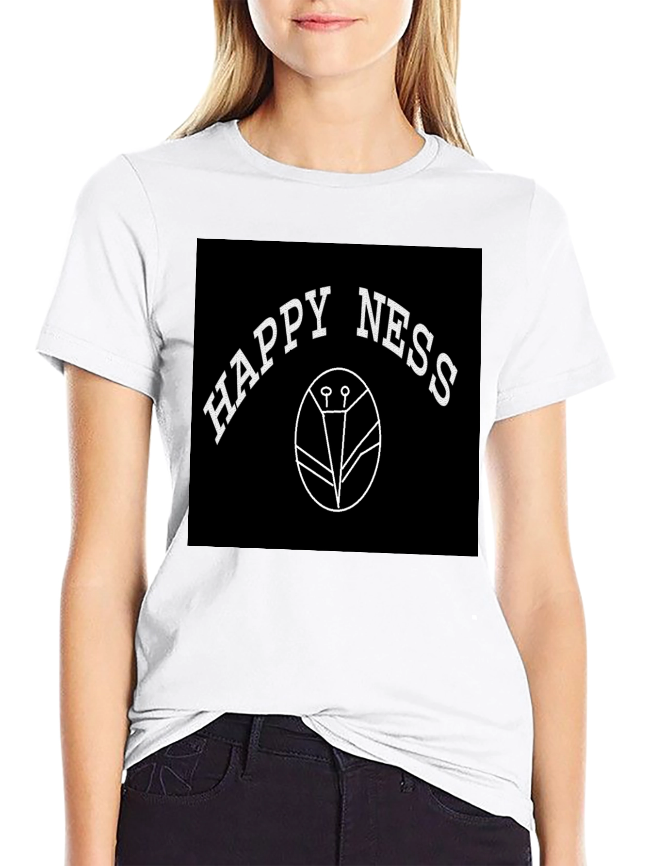Happiness T-Shirt - Black Graphic Tee