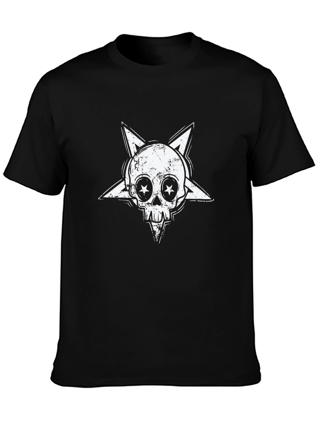 Skull Star Graphic Tee - Rock Style Cotton T-Shirt