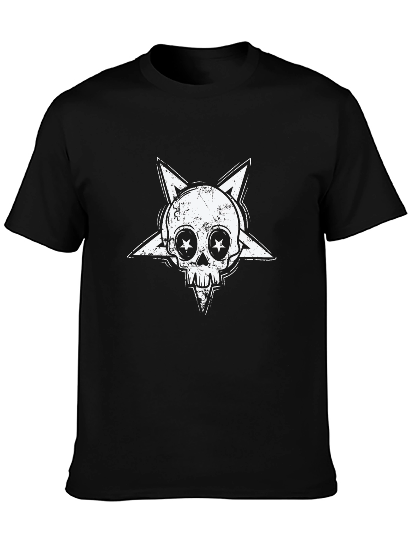 Skull Star Graphic Tee - Rock Style Cotton T-Shirt