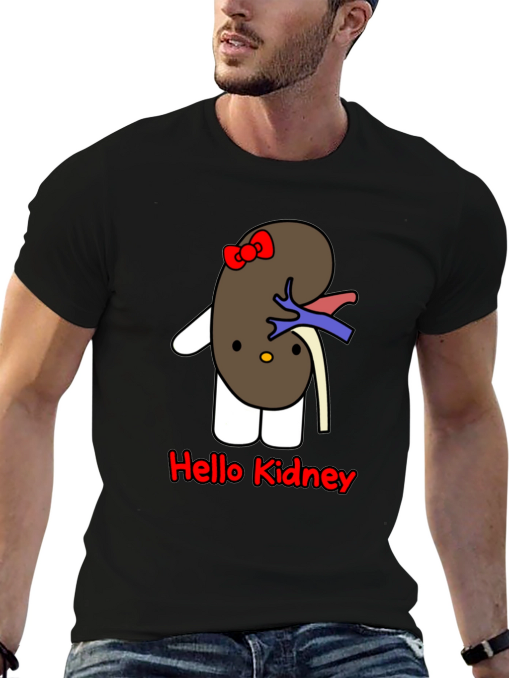 Hello Kidney T-Shirt - Unique Cartoon Design