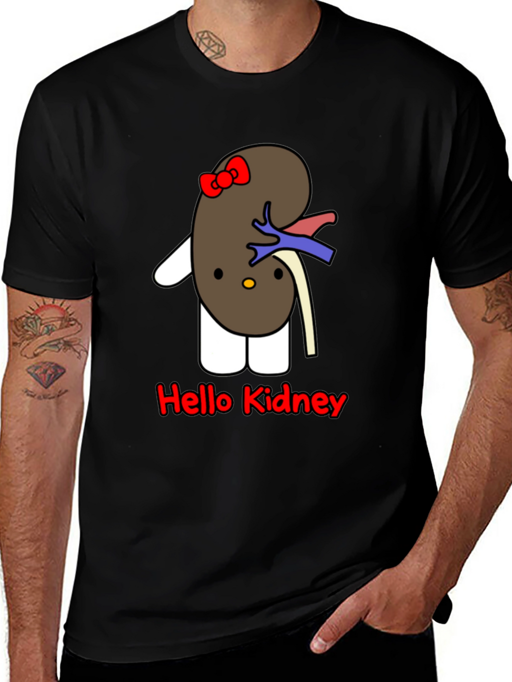 Hello Kidney T-Shirt - Unique Cartoon Design