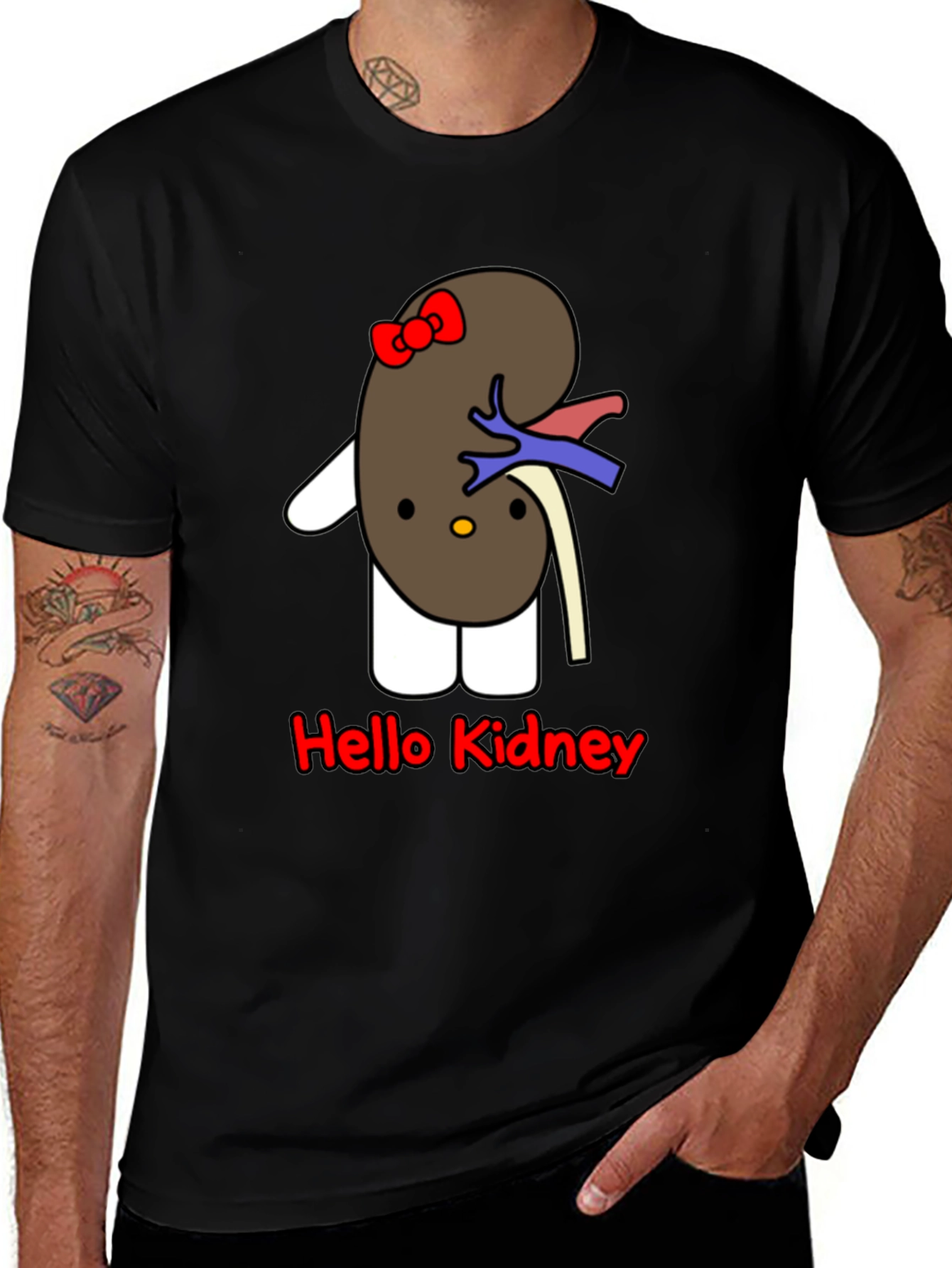 Hello Kidney T-Shirt - Unique Cartoon Design