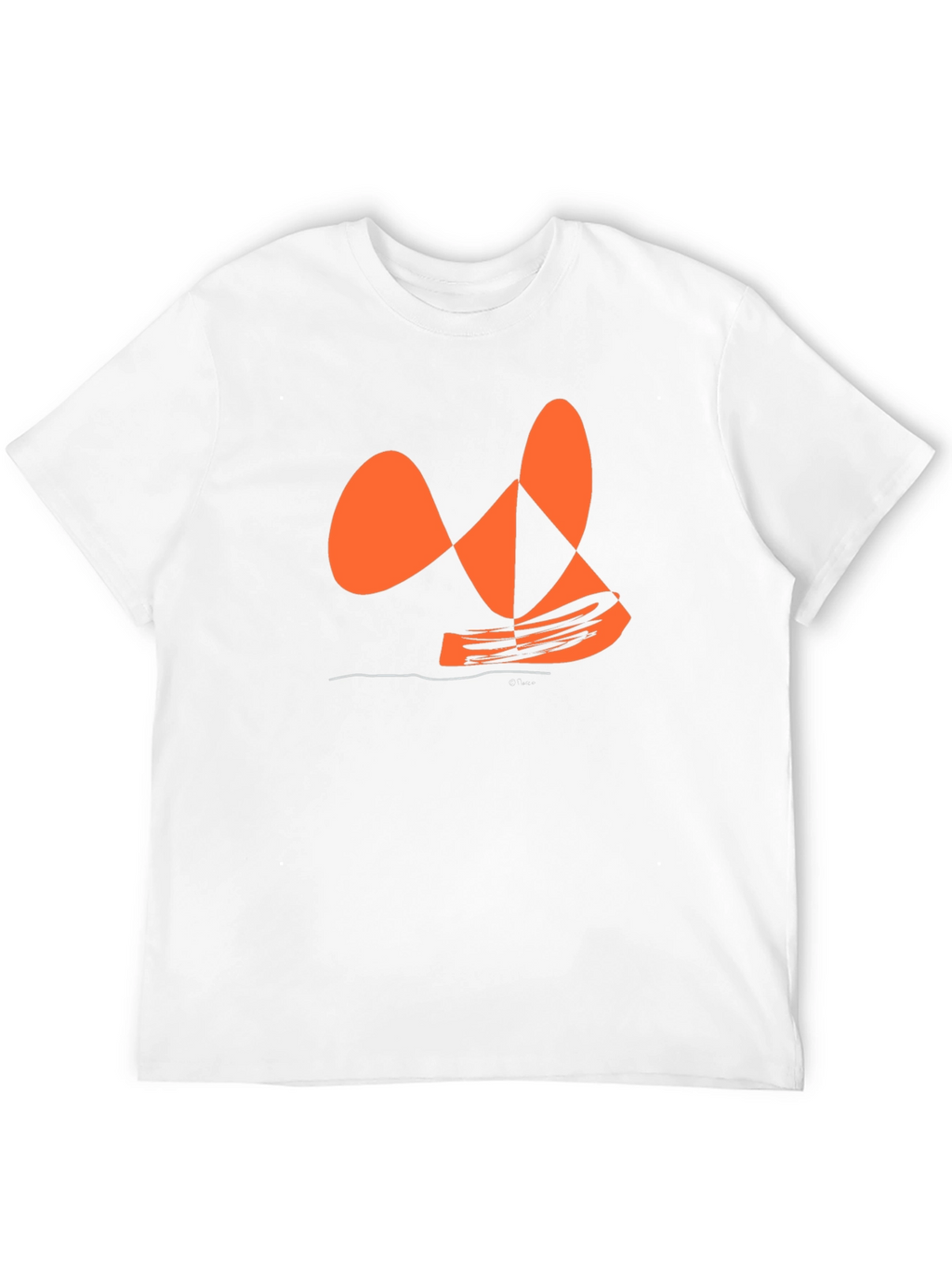 Abstract Orange Graphic Tee