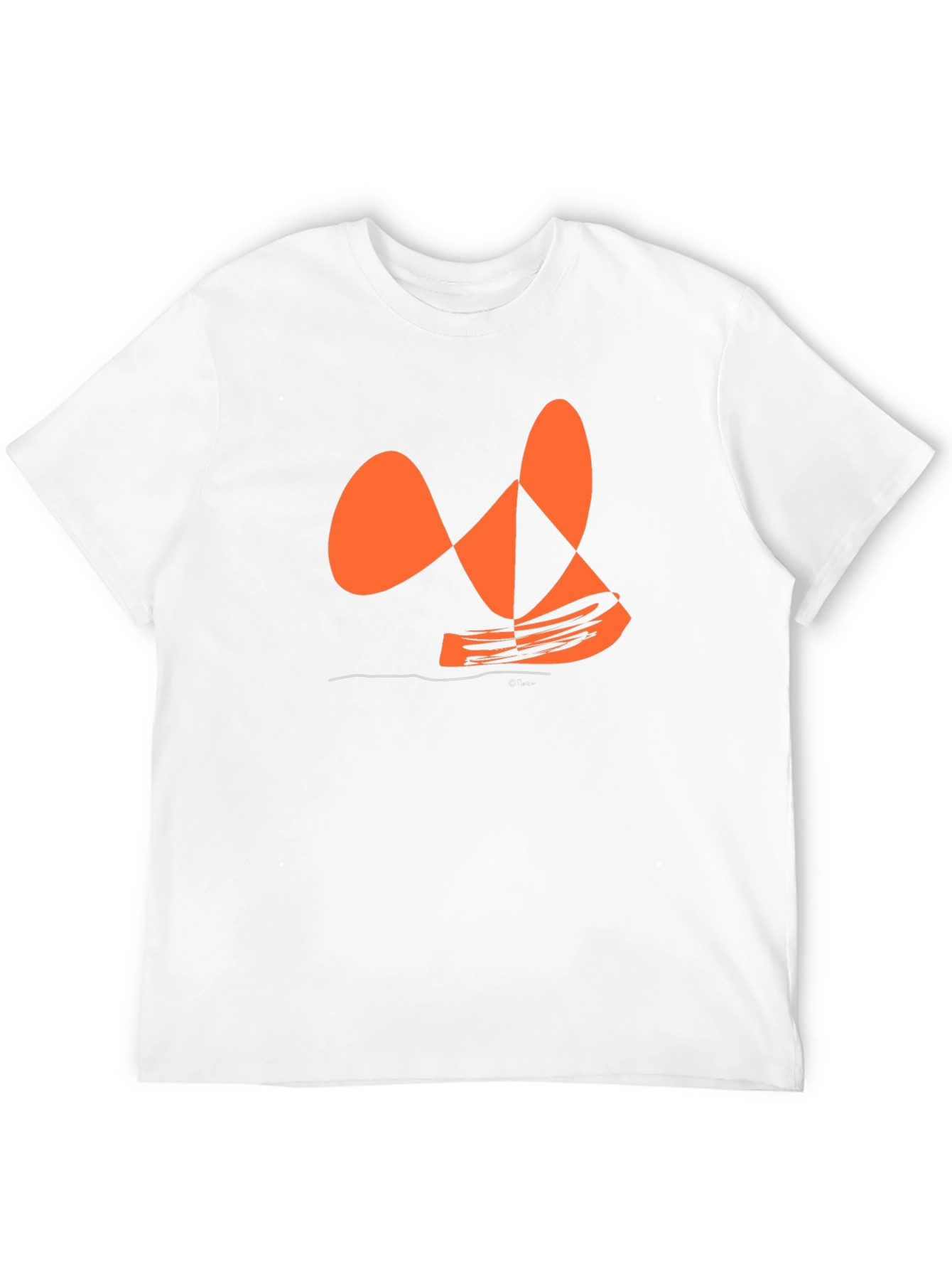 Abstract Orange Graphic Tee