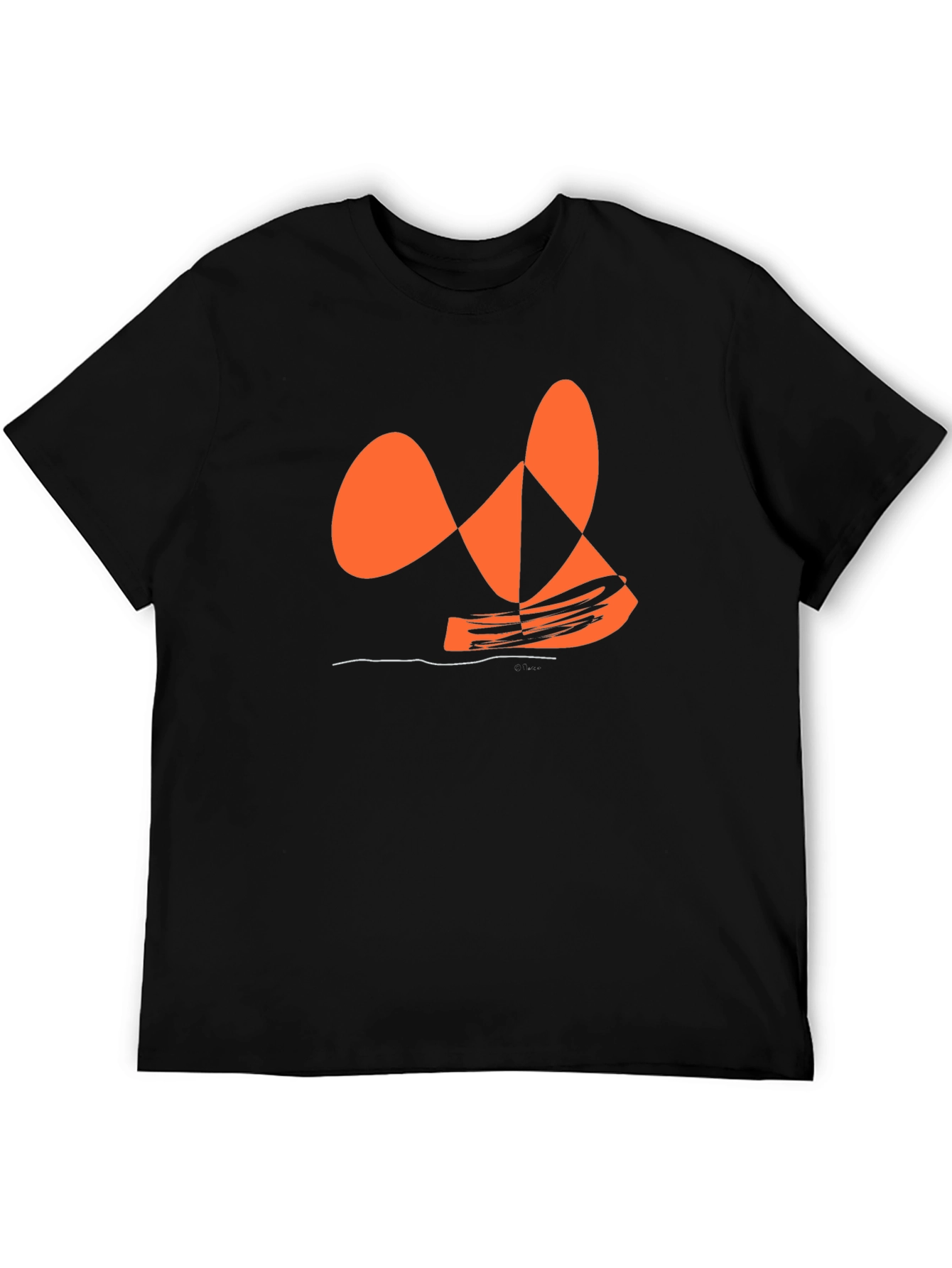 Abstract Orange Graphic Tee