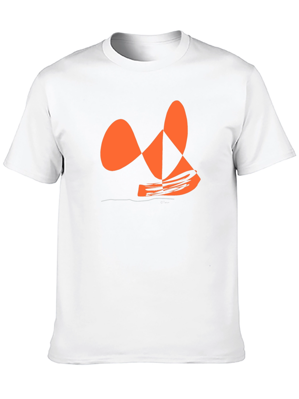 Abstract Orange Graphic Tee