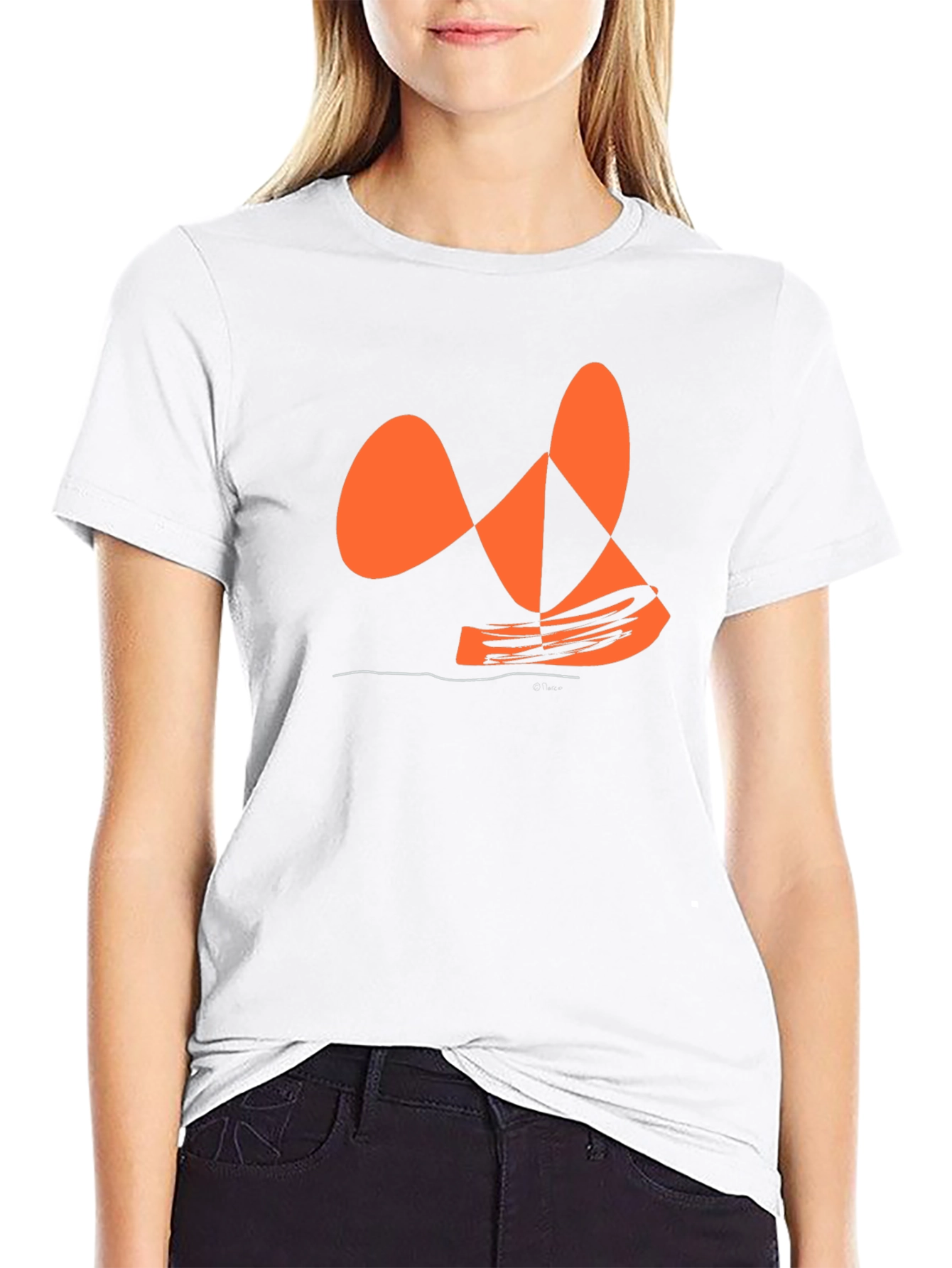 Abstract Orange Graphic Tee