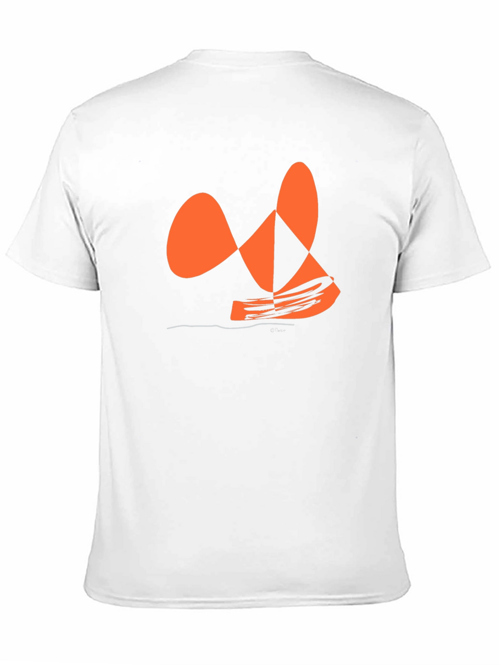 Abstract Orange Graphic Tee