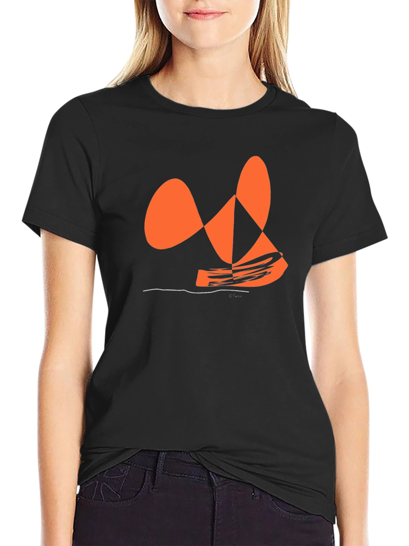Abstract Orange Graphic Tee