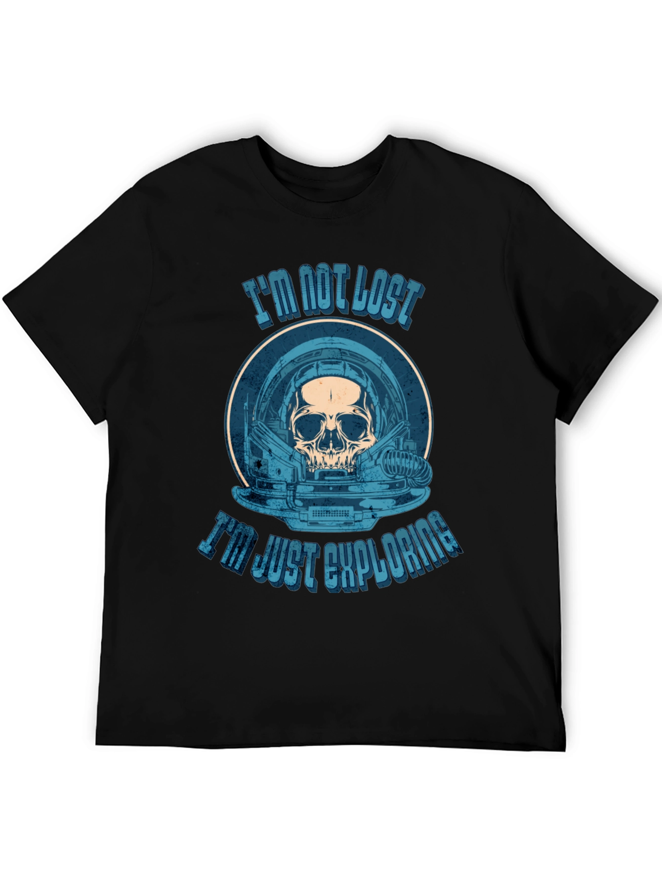 Astronaut Skull T-Shirt - Im Not Lost Im Just Exploring