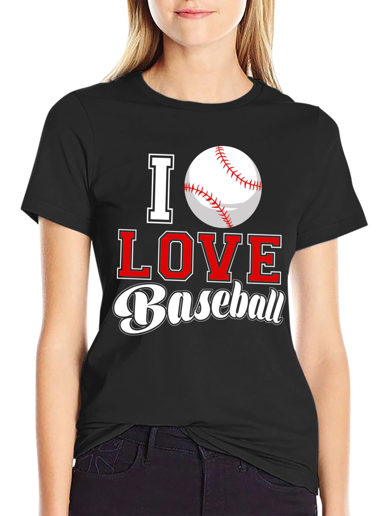 I Love Baseball Graphic Tee