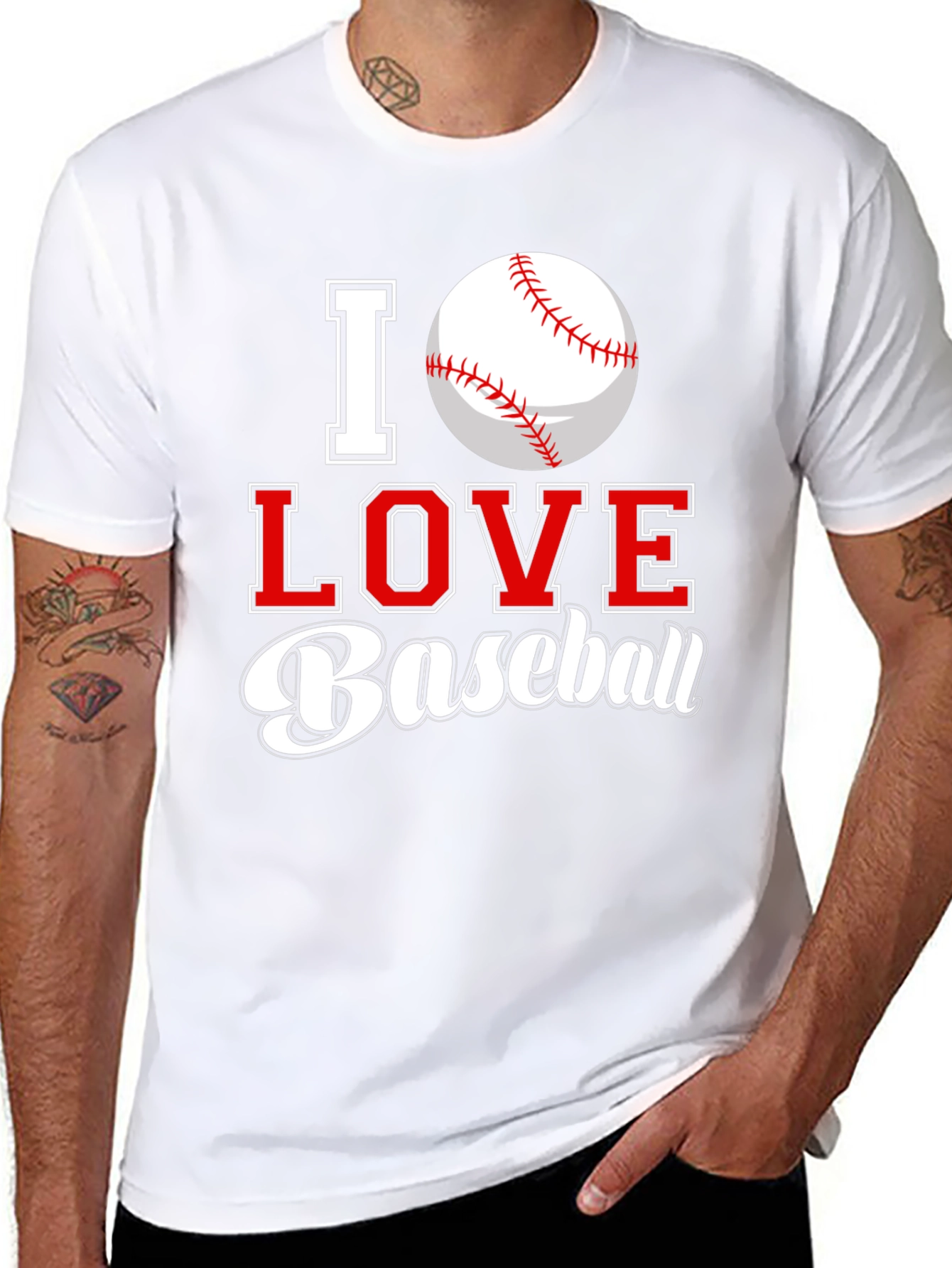 I Love Baseball Graphic Tee