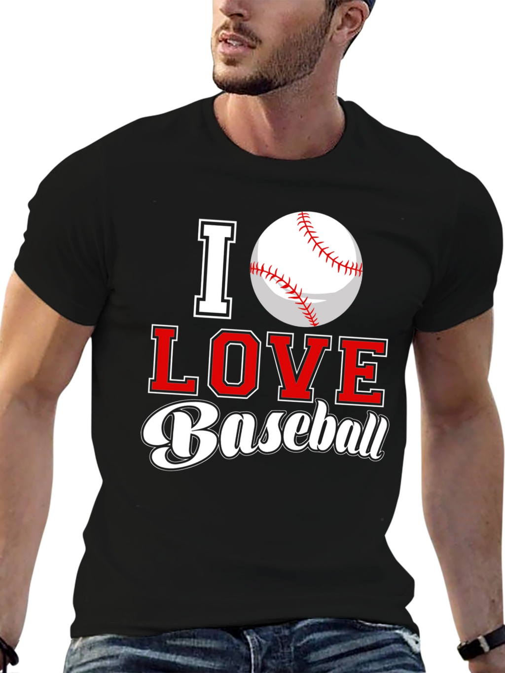 I Love Baseball Graphic Tee