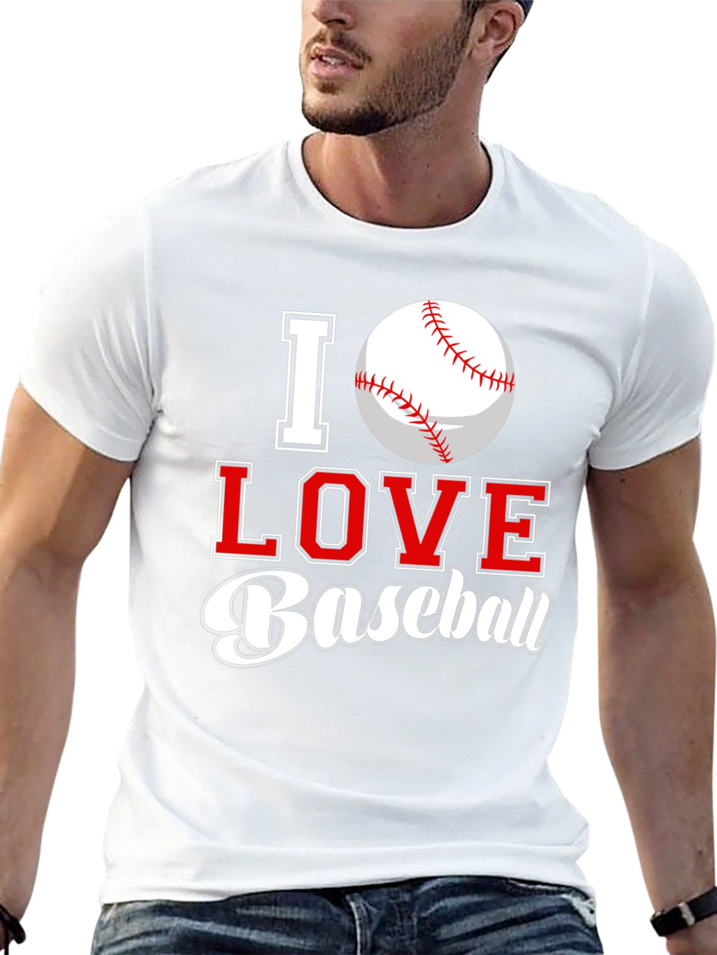 I Love Baseball Graphic Tee