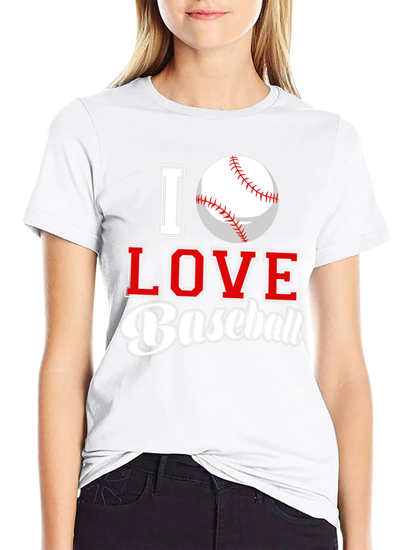 I Love Baseball Graphic Tee