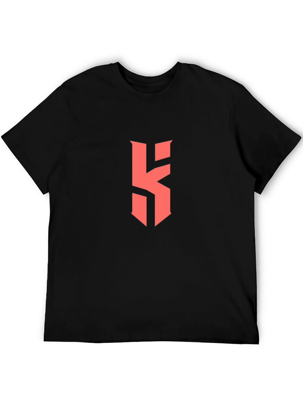 Black T-Shirt with Bold Red Letter Logo