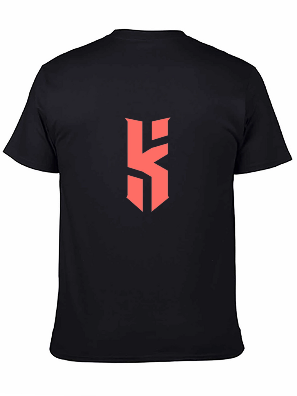 Black T-Shirt with Bold Red Letter Logo