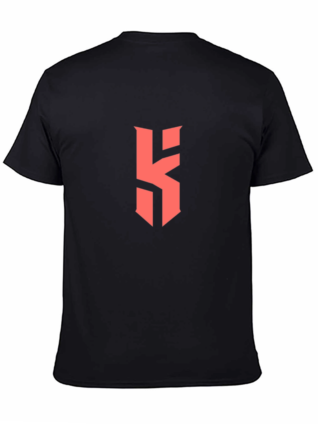 Black T-Shirt with Bold Red Letter Logo
