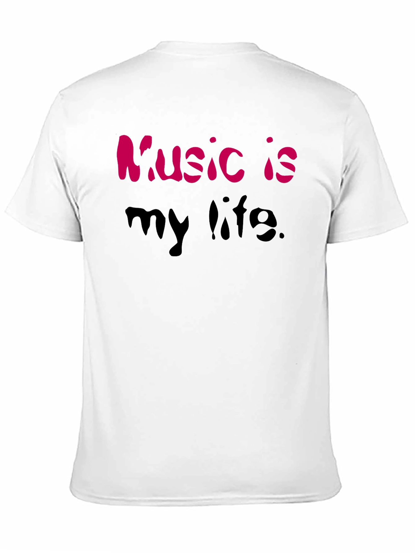 Music is My Life Graphic Tee - Black T-Shirt