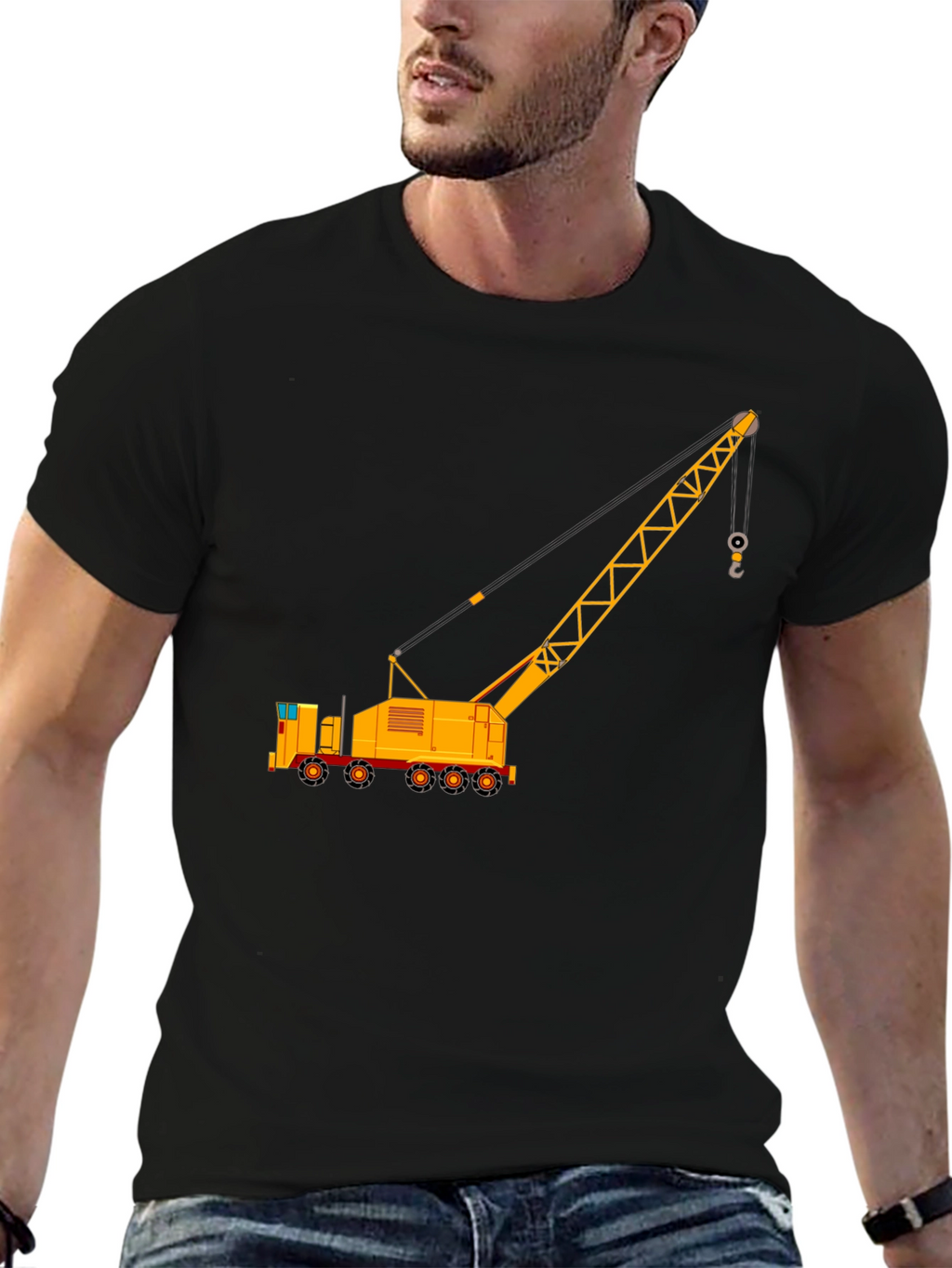 Construction Crane Graphic T-Shirt
