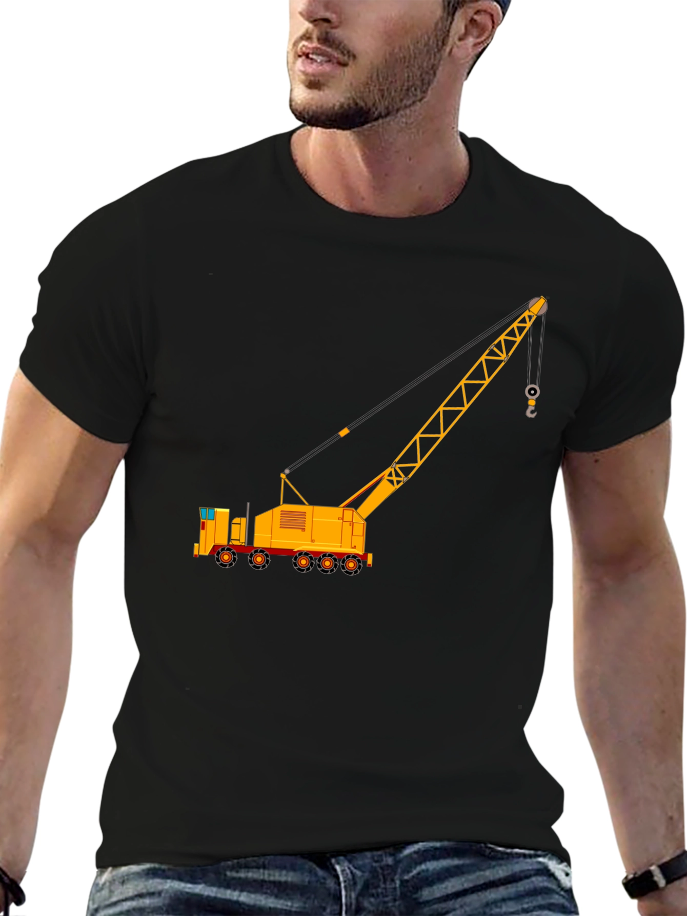 Construction Crane Graphic T-Shirt