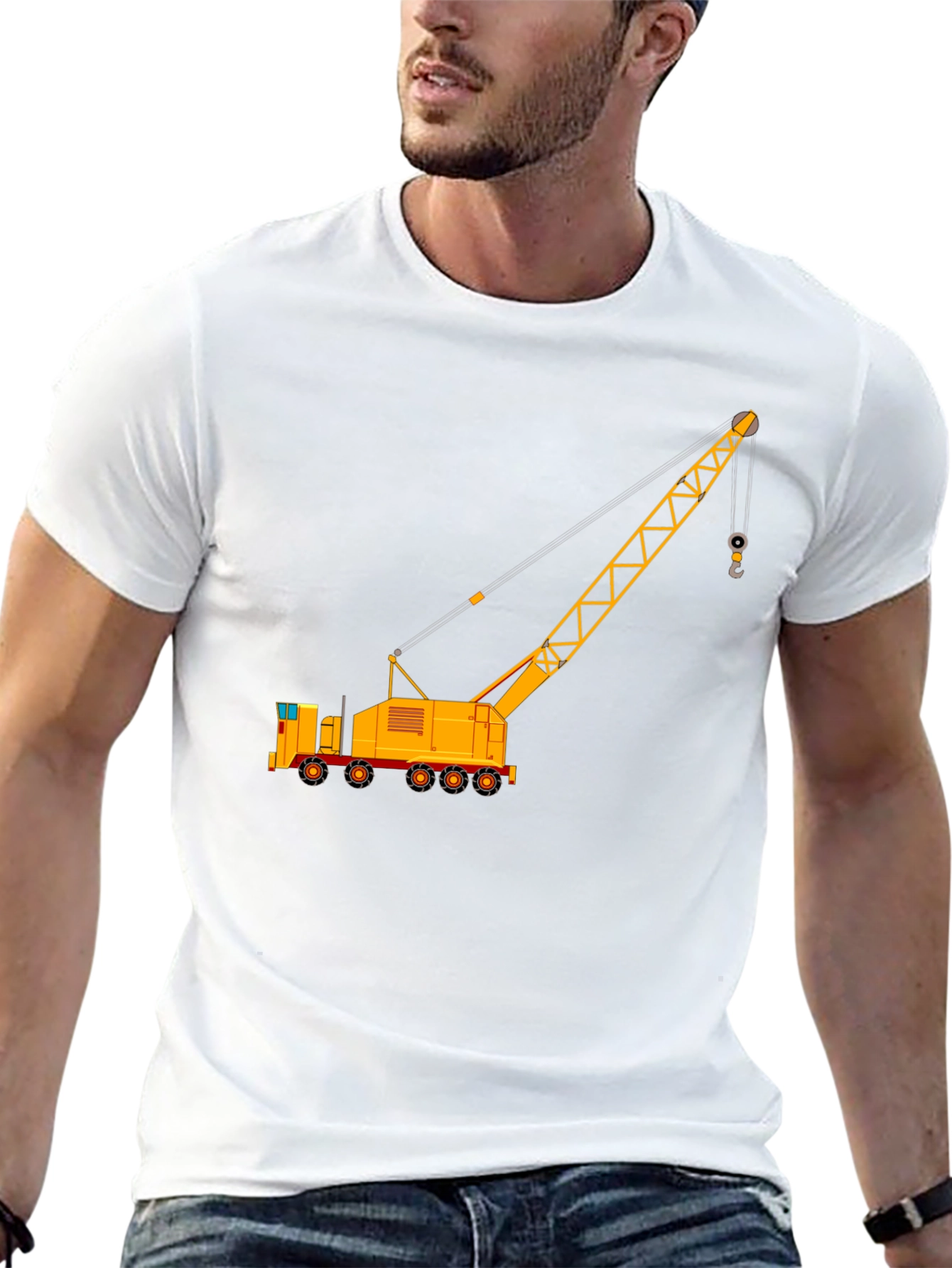 Construction Crane Graphic T-Shirt