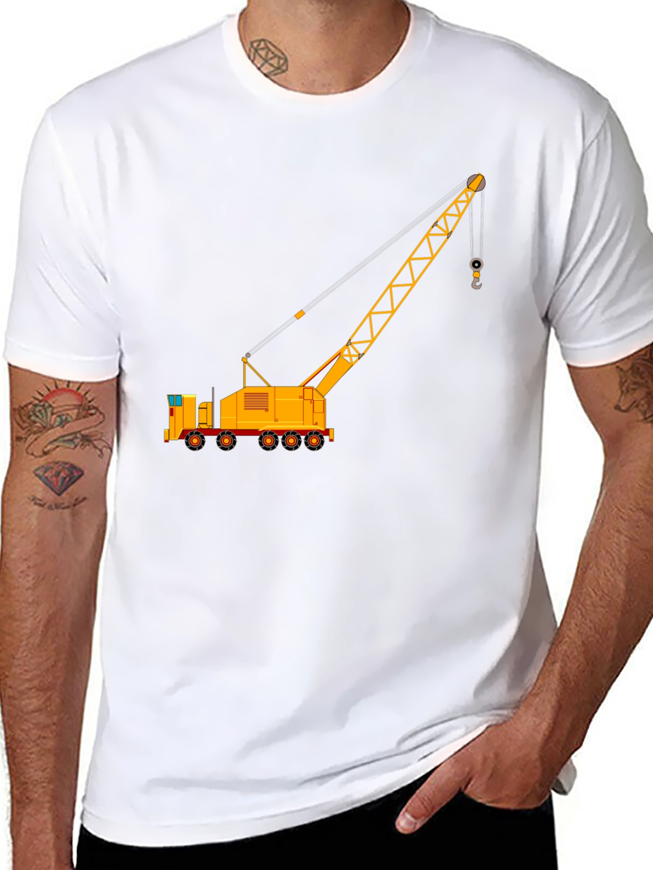 Construction Crane Graphic T-Shirt